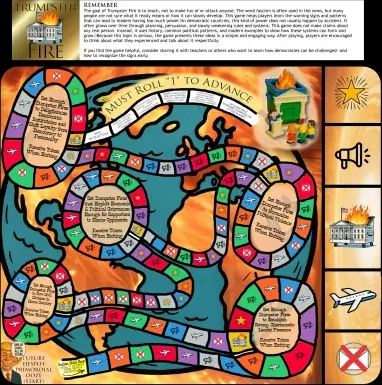 Trumpster Fire game board layout